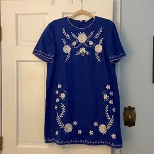 Zara Linen embroidery dress